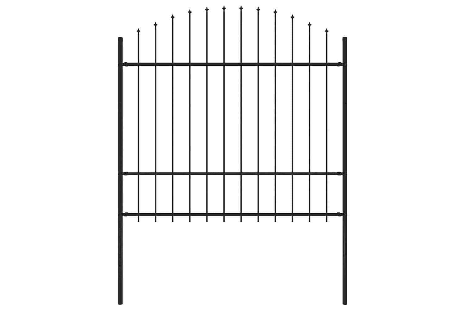 Vidaxl 144944 Garden Fence With Spear Top Steel
