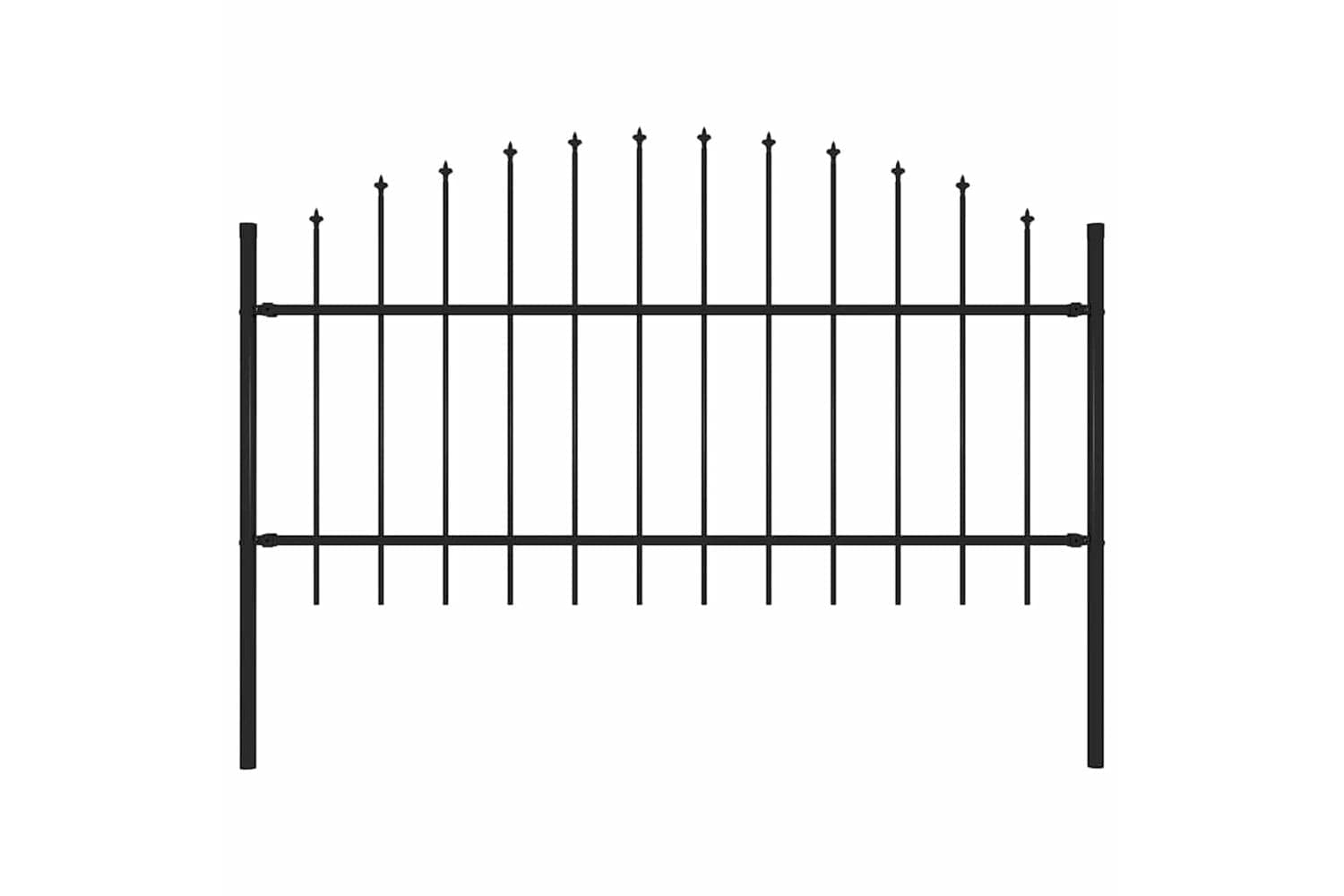 Vidaxl 144942 Garden Fence With Spear Top Steel