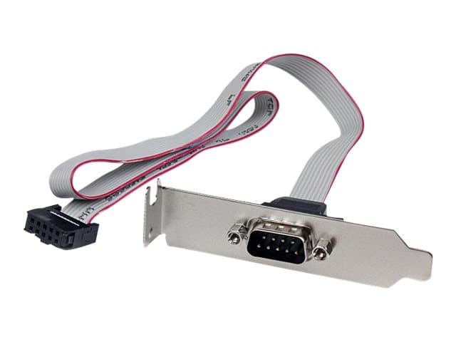 STARTECH.COM - StarTech 1 Port 16in DB9 Serial Port BRacket to 10 Pin Header - Low Profile - low profile DB9 Header - DB9 bRacket (PLATE9M16LP) - serial panel - DB-9 to 10 PIN IDC - 40.6 cm
