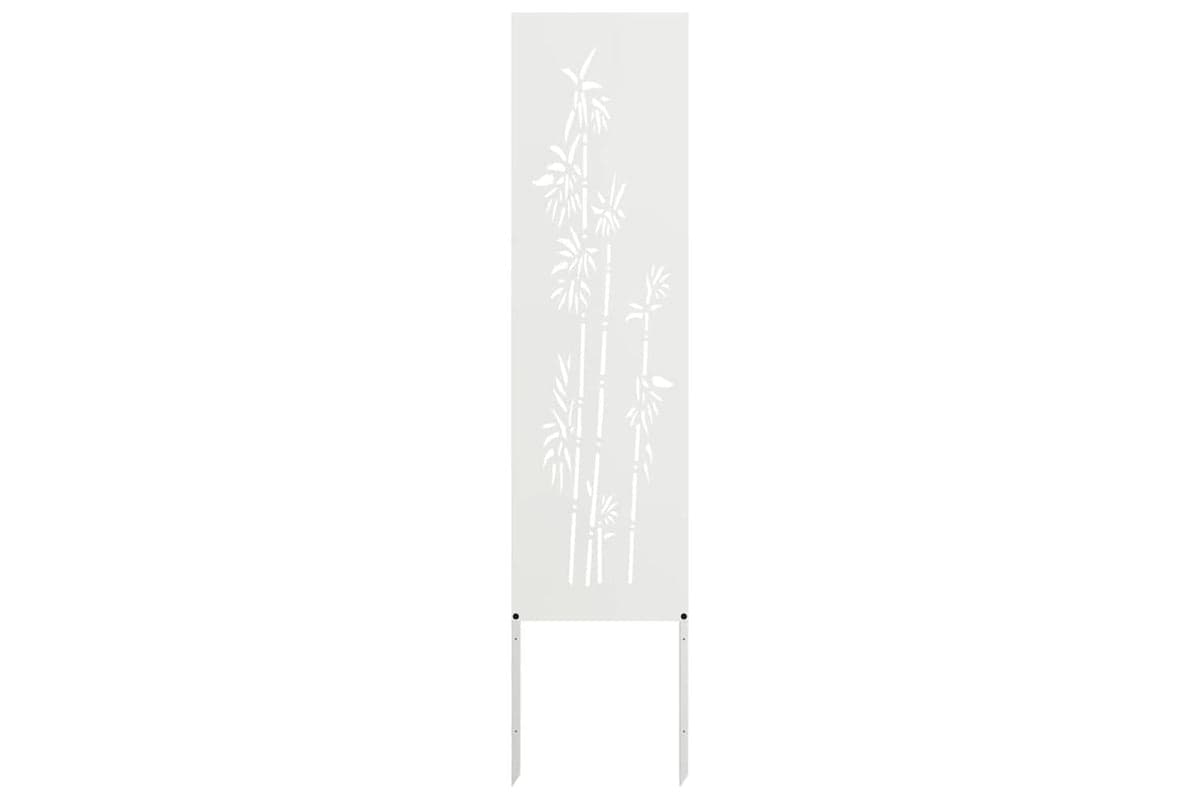 Garden Privacy Screen White 32 X140cm Cold-rolled Steel