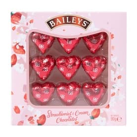 Strawberry & Cream Filled Chocolate Hearts 90g