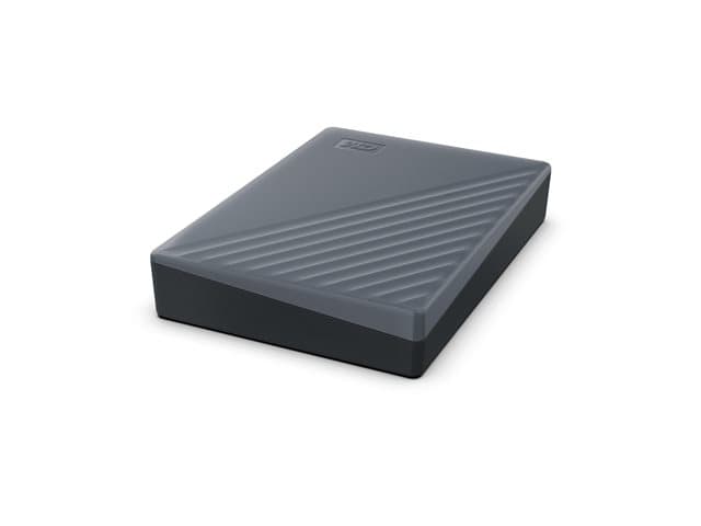 WESTERN DIGITAL - WD My Passport WDBRMD0050BGY-WESN - Hard drive - encrypted - 5 TB - external (portable) - USB 3.2 Gen 1 - 256-bit AES - silicon grey