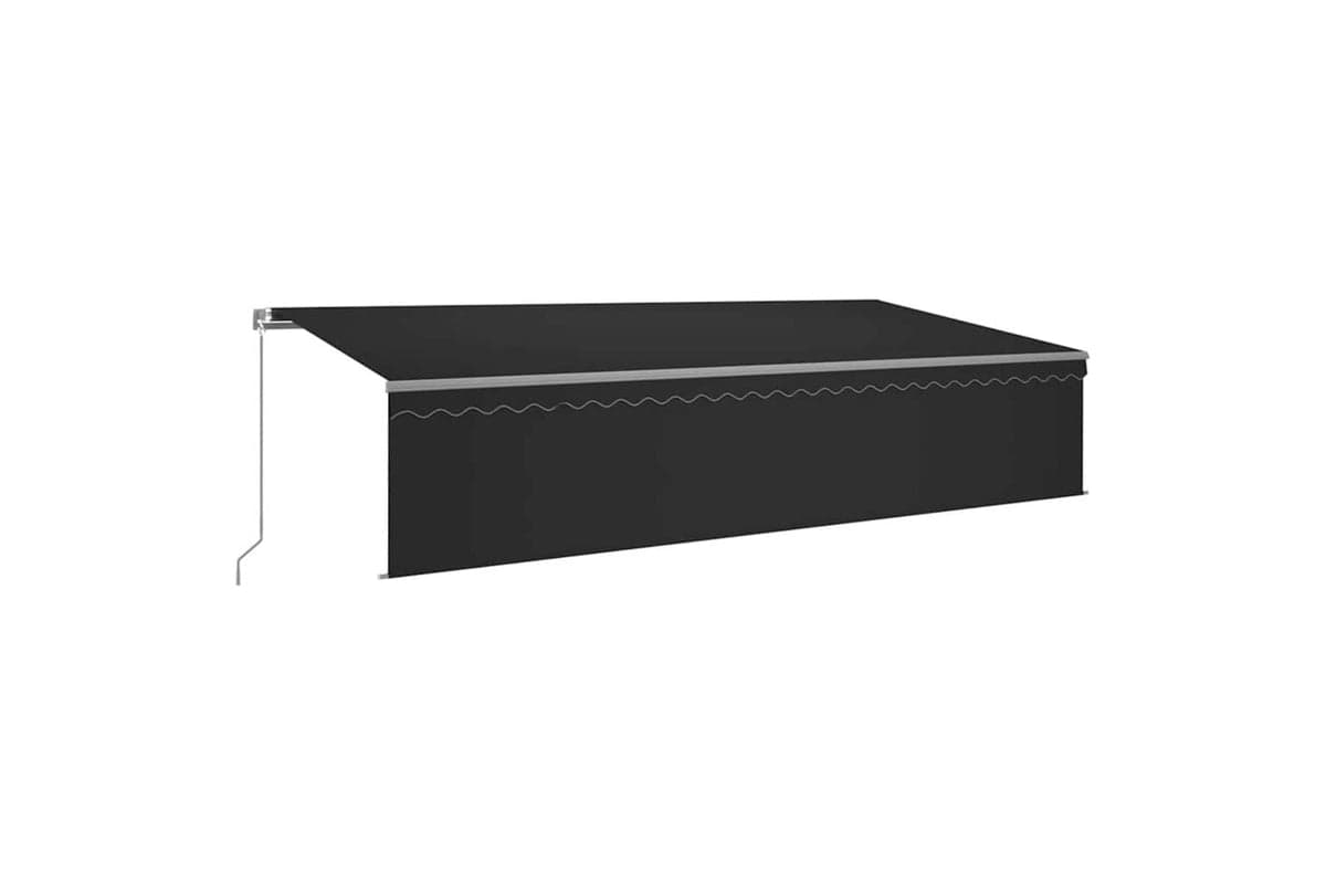 Vidaxl 3069479 Manual Retractable Awning With Blind 6x3m Anthracite