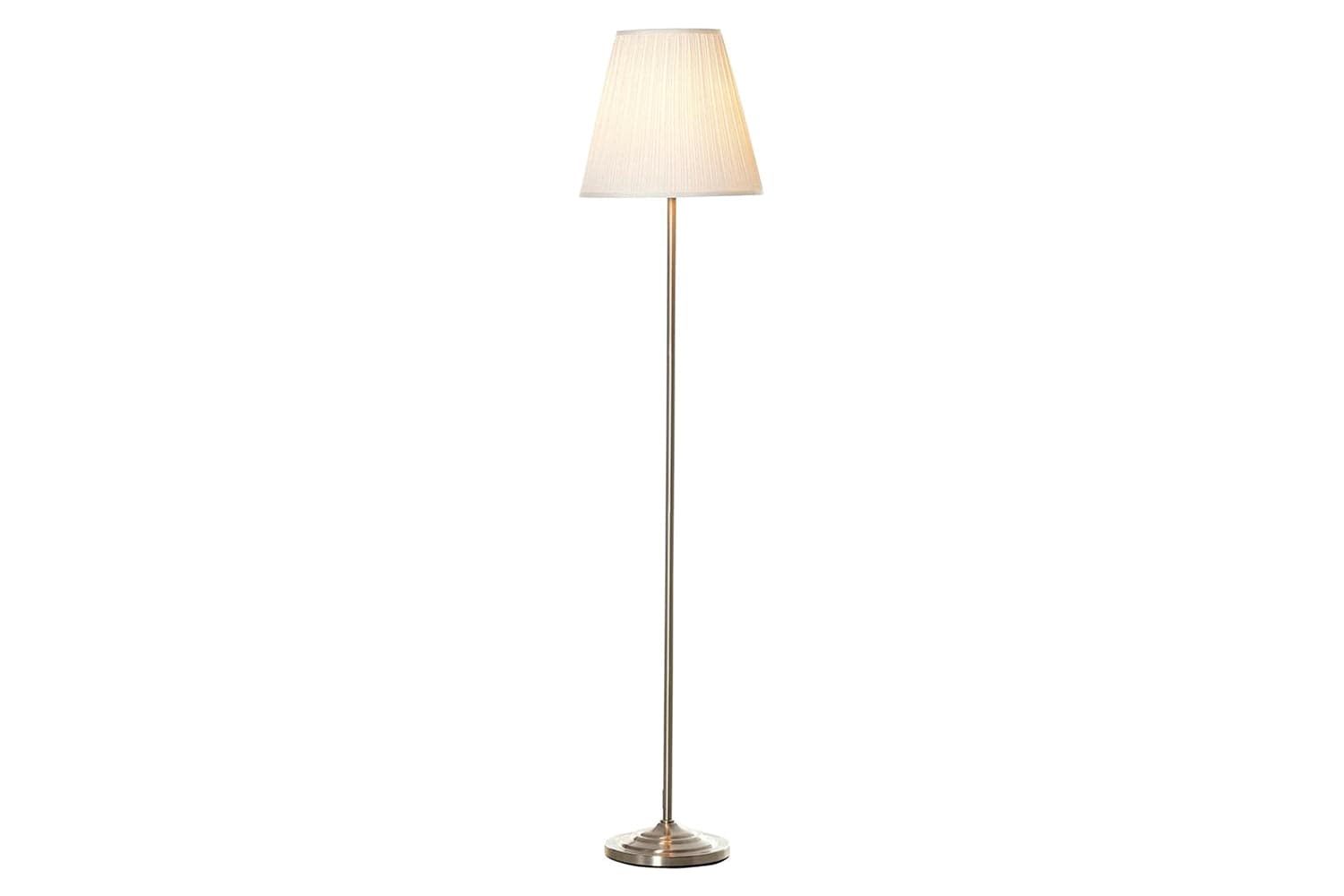 Homcom | Living Room Mid Century Floor Lamp | White/Silver