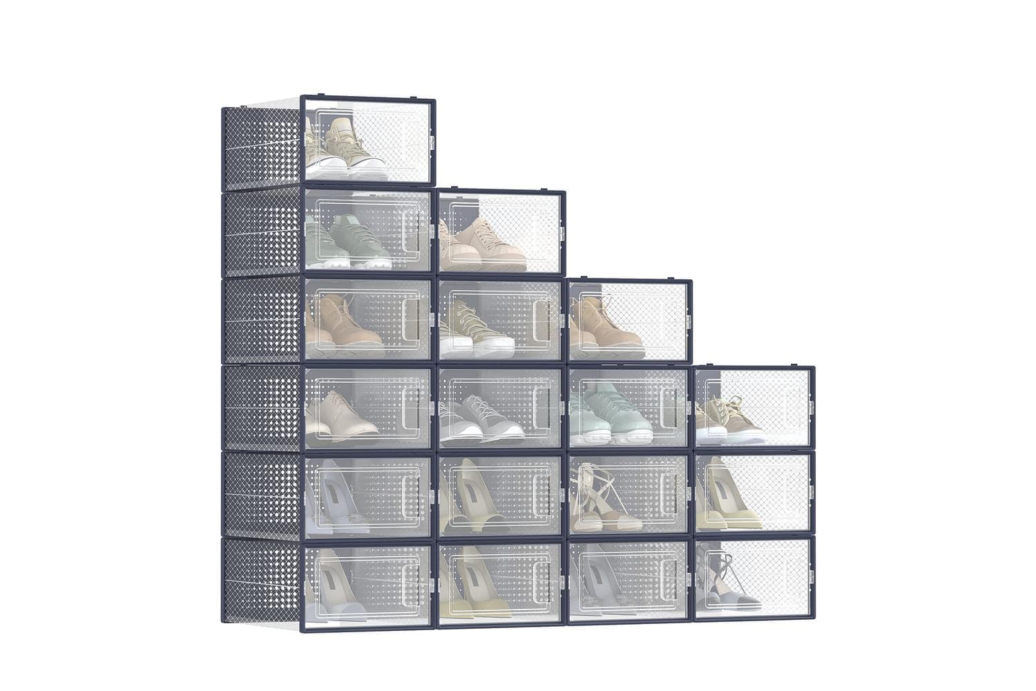 Songmics Shoe Boxes | Stackable Shoe Storage Organisers | Pp Plastic | Pack Of 18