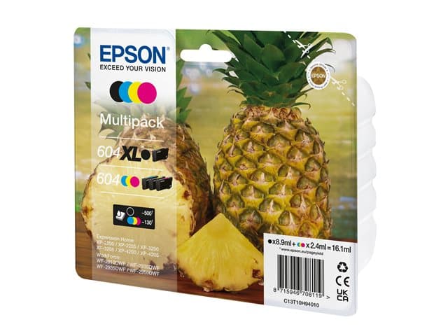EPSON - 604XL Multipack - 4-pack - XL(black) + Standard Capacity - black, cyan, magenta, yellow - original - ink cartridge
