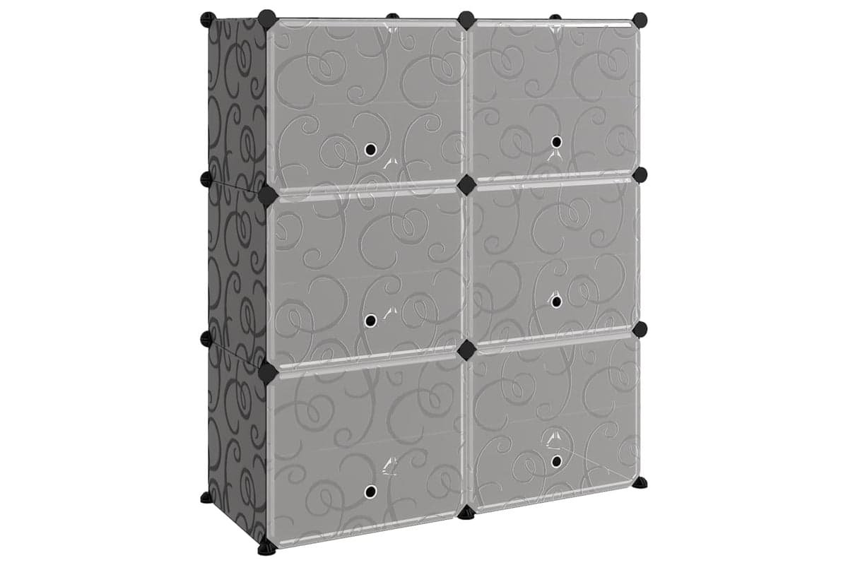 vidaXL 340566 Shoe Rack Black 84.5x31x93.5cm Pp