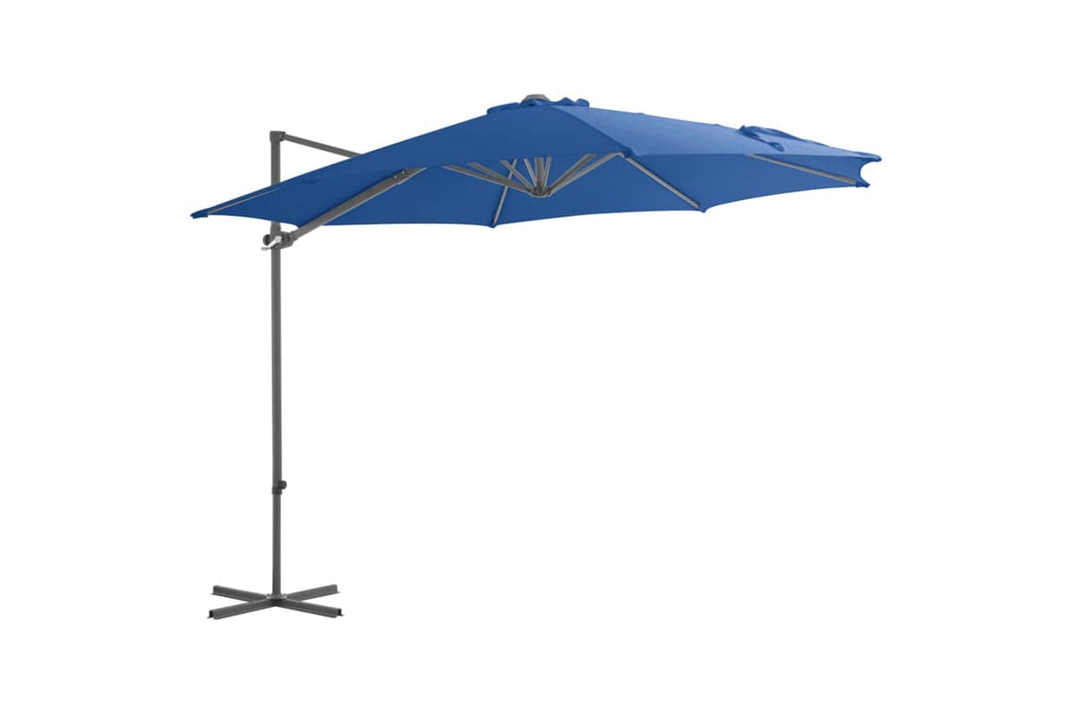 vidaXL 46999 Cantilever Umbrella With Steel Pole Azure Blue 300cm