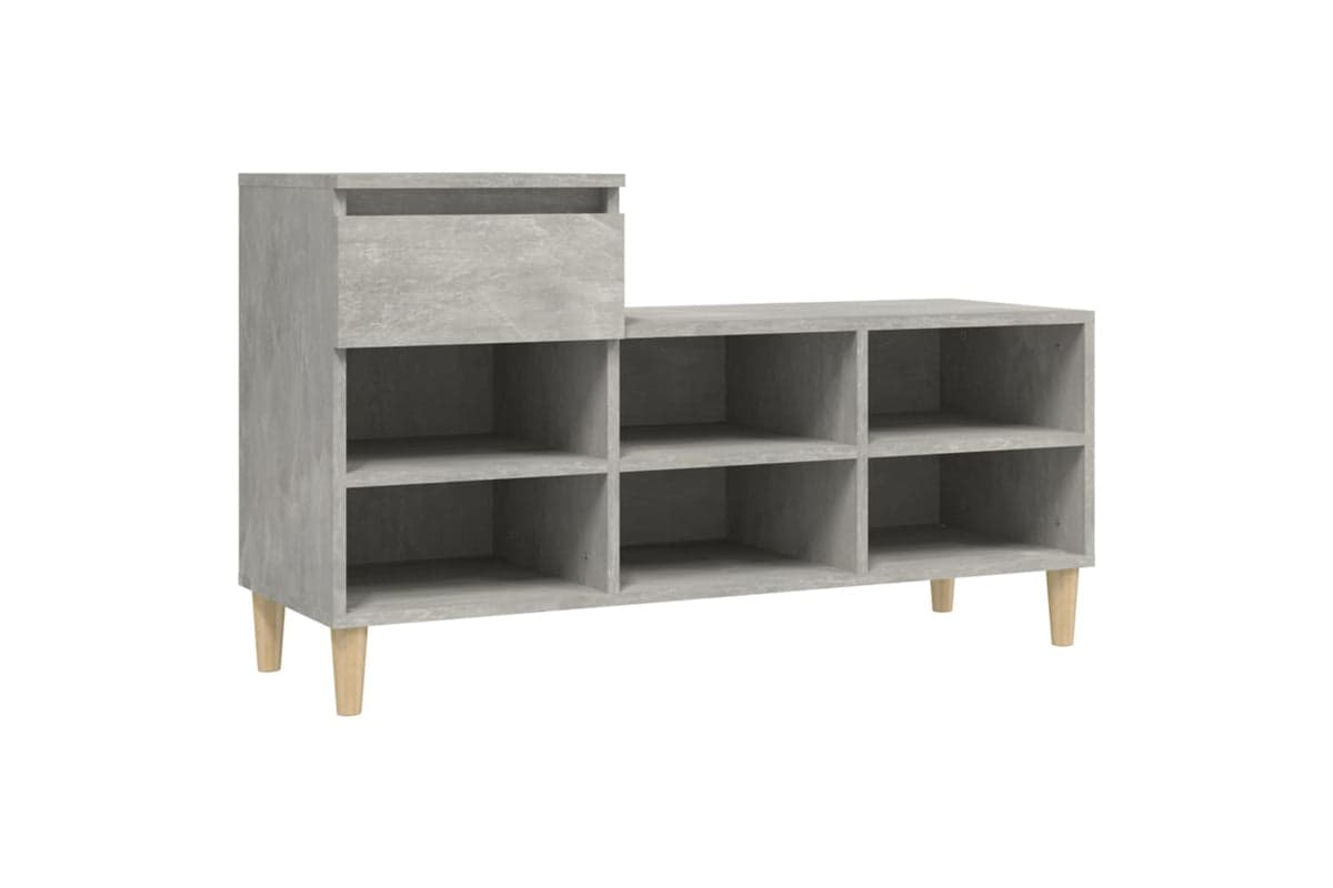 vidaXL 821208 Shoe Cabinet Concrete Grey 102x36x60cm Engineered Wood