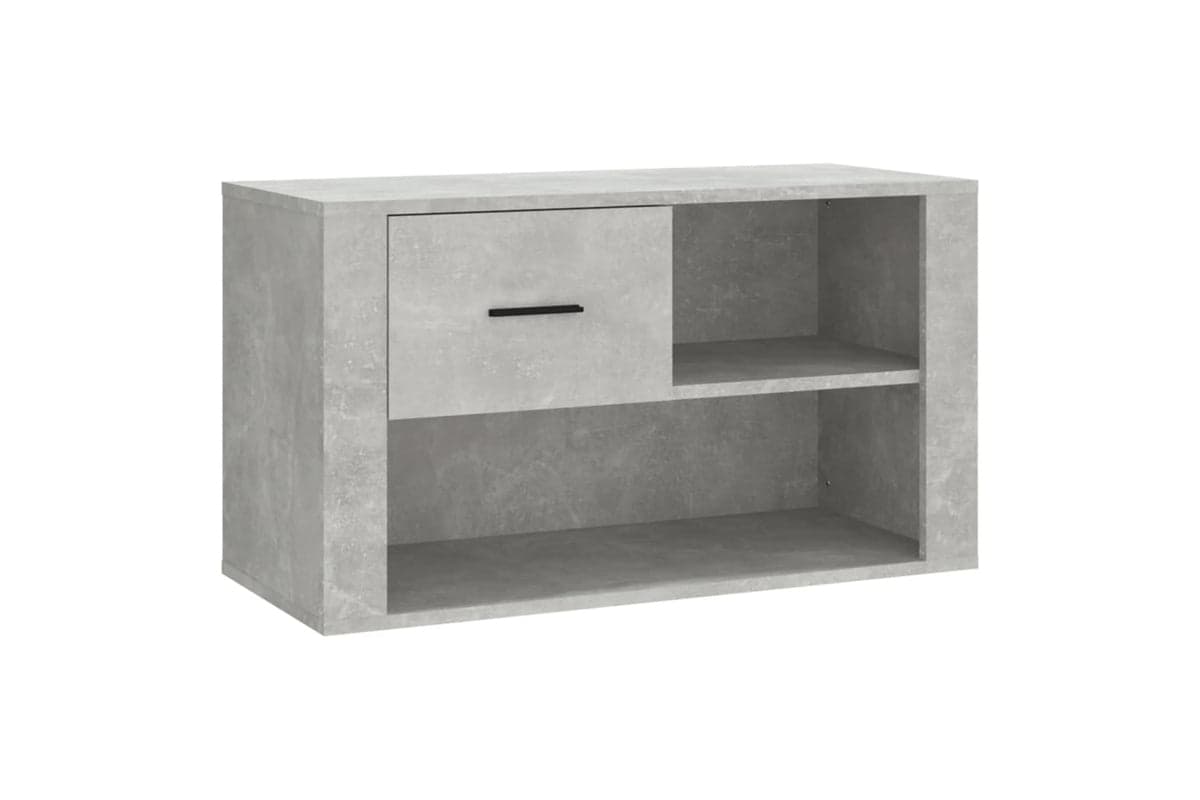 vidaXL 816756 Shoe Cabinet Concrete Grey 80x35x45cm Engineered Wood