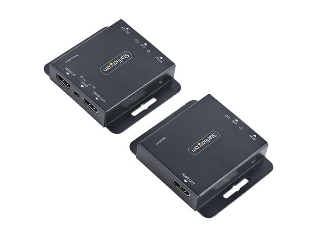 STARTECH.COM - Startech HDMI Extender over CAT6/CAT5, 4K 30Hz/130ft (40m) or 1080p 60Hz/230ft (70m) Video Extender, 4K HDMI over Ethernet Extender, PoC HDMI Transmitter and Receiver Kit, IR Extension - Local Video Output - video/audio extender - HDMI