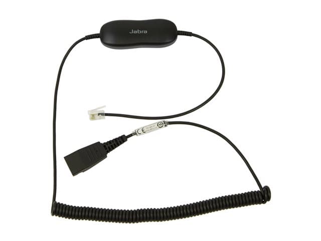 JABRA - GN1216 - Headset cable - RJ-9 male to Quick Disconnect male - 2 m - for Avaya one-X Deskphone Edition 96XX, Jabra GN 2000, GN1900, GN2000, BIZ 2400 3in1, GN2000
