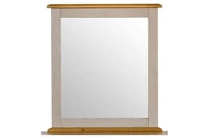 Lancaster Dresser Mirror | Aged Grey/Oak | 85 x 95 cm