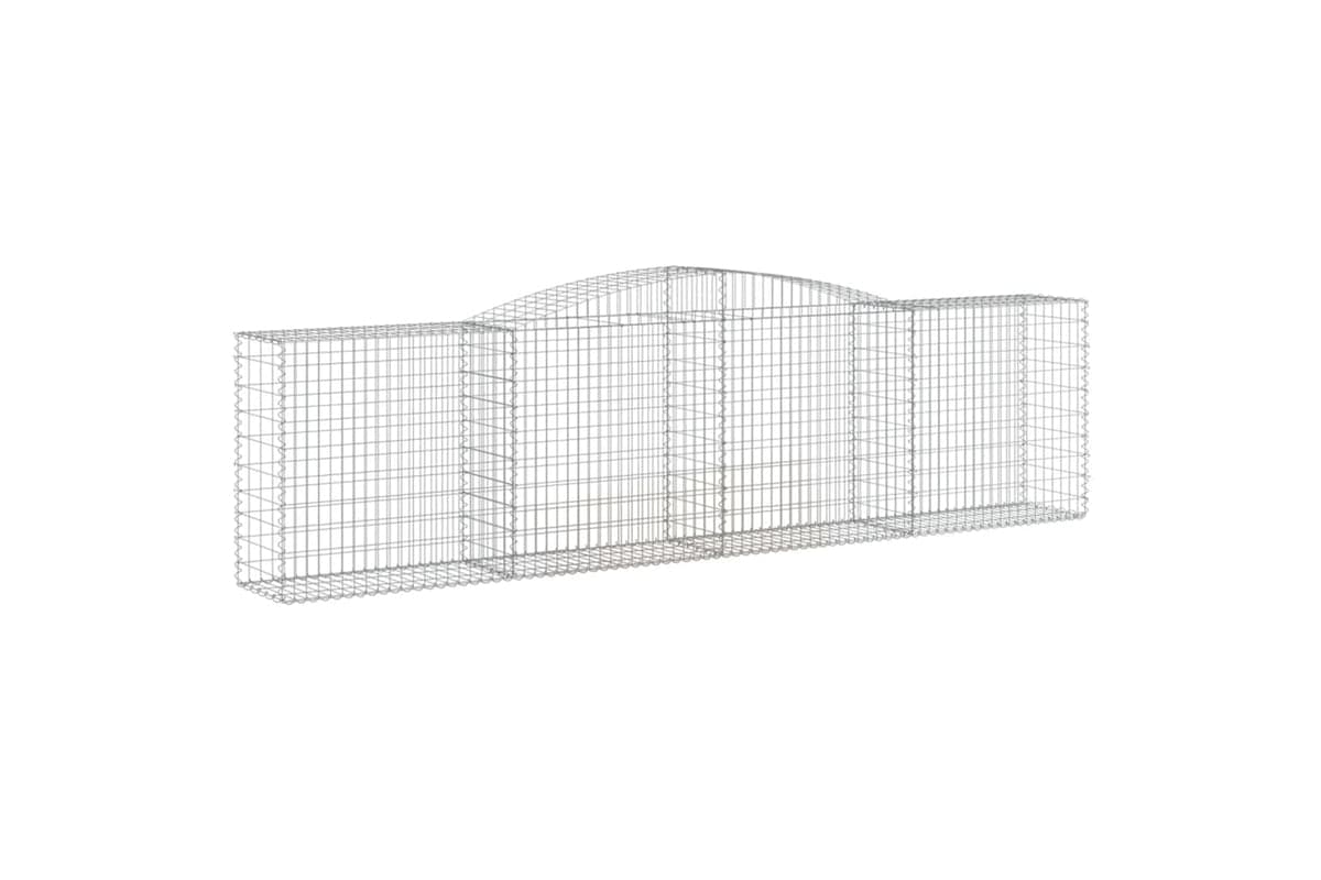 vidaXL 153535 Arched Gabion Basket 400x50x100/120cm Galvanised Iron