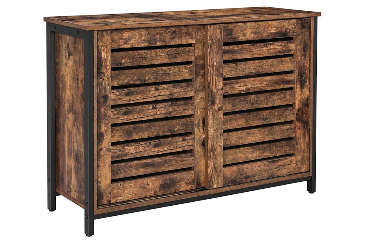 Vasagle Sideboard with Sliding Doors | Vintage Brown/Black