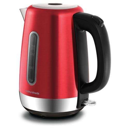 MORPHY            1.7LITRE EQUIP KETTLE - RED WITH STAINLESS STEEL ACCENTS