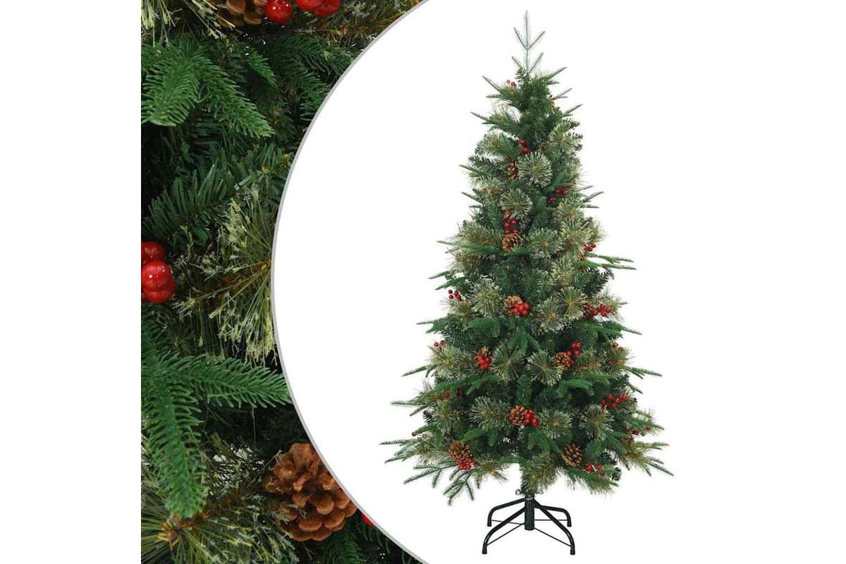 Vidaxl Artificial Hinged Christmas Tree Green 120 Cm Pvc Pe And Steel