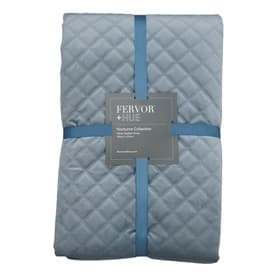 Velvet Quilted Throw Gentle Blue