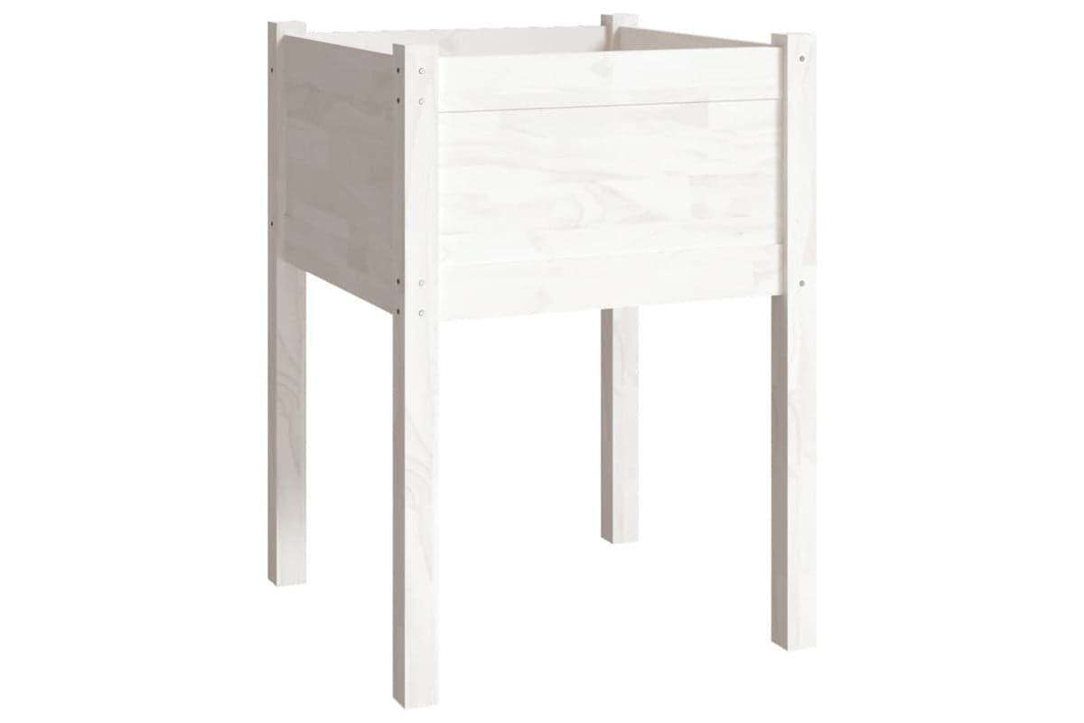 vidaXL 810801 Garden Planter White 50x50x70cm Solid Pinewood