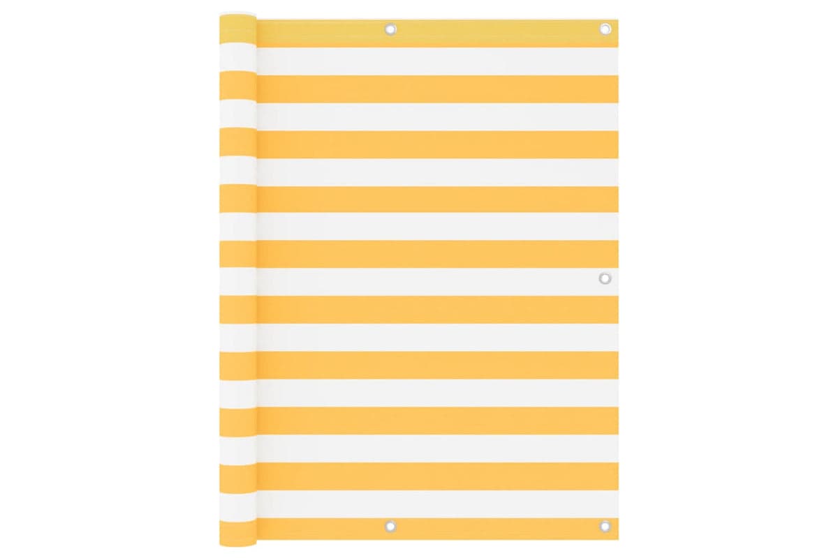 vidaXL 134910 Balcony Screen White And Yellow 120x500cm Oxford Fabric