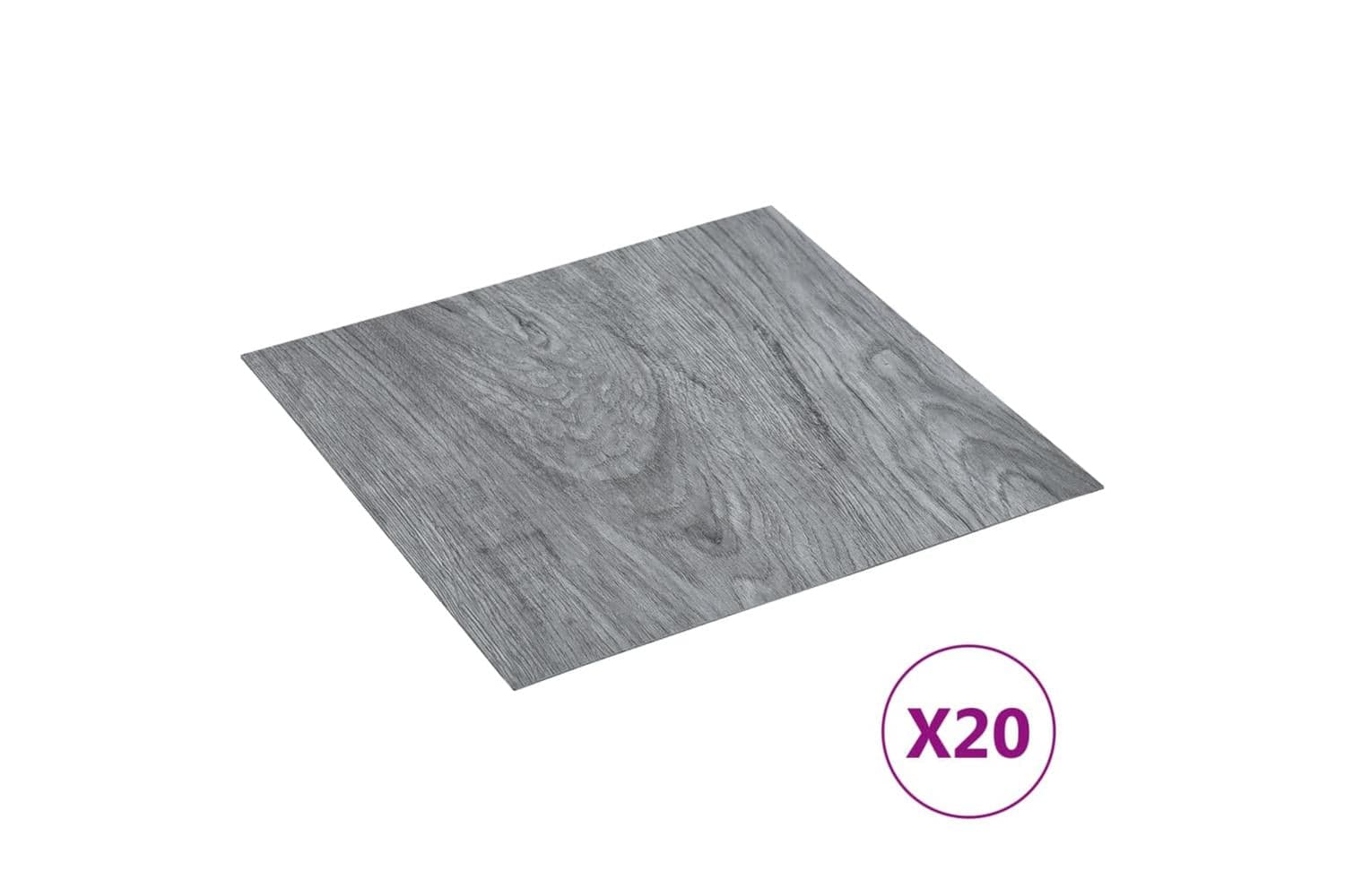 Vidaxl Self-adhesive Flooring Planks 20 Pcs Pvc 1.86 Sq M Light Grey