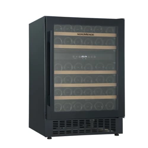 NordMende, WC46BL, 60cm Free Standing or Built In Wine Cooler 46 Bottle Dual Zone Slim, Black Frame
