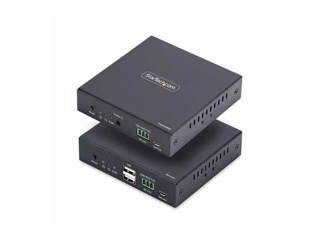 STARTECH.COM - Startech HDMI KVM Extender Over IP Network, 4K 60Hz, Driverless - Transmitter and receiver Kit - video/audio/USB extender - HDMI