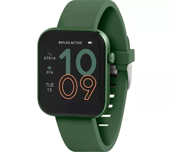 REFLEX ACTIVE Series 12 Smart Watch - Green, Silicone Strap