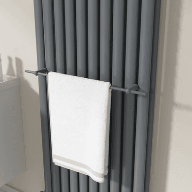 Anthracite Designer Towel Holder for Steel & Electric Radiators - 620mm