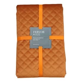 Velvet Quilted Throw Copper