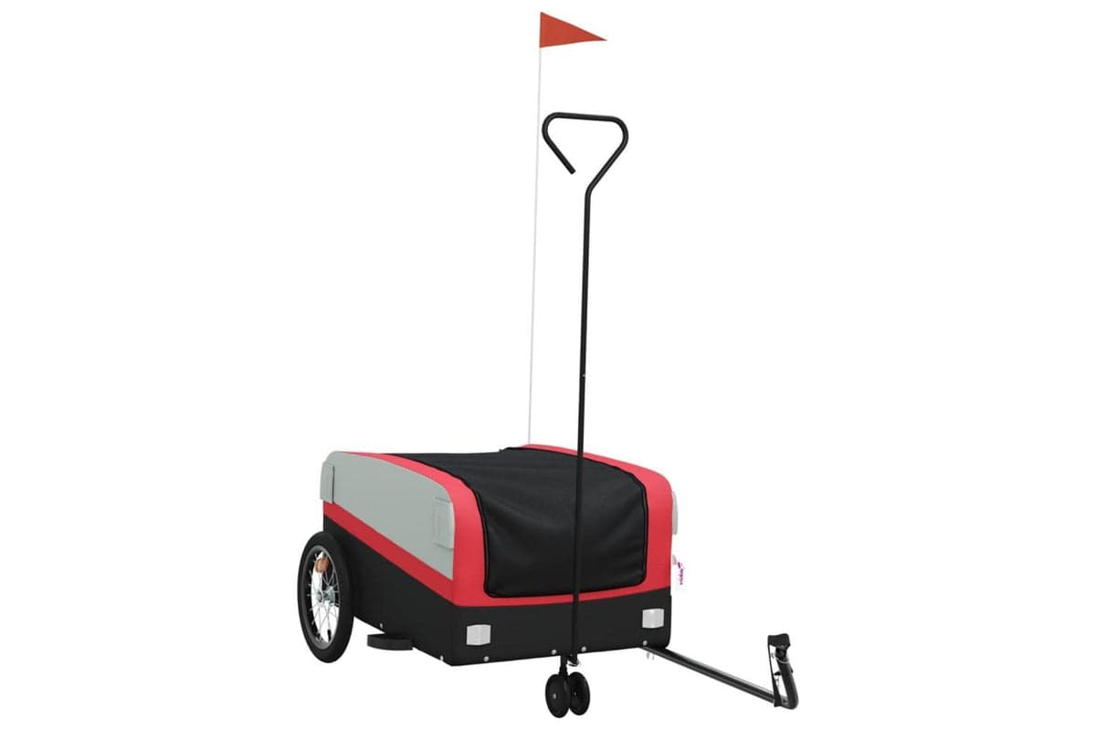 Vidaxl Bike Trailer Black And Red 45 Kg Iron