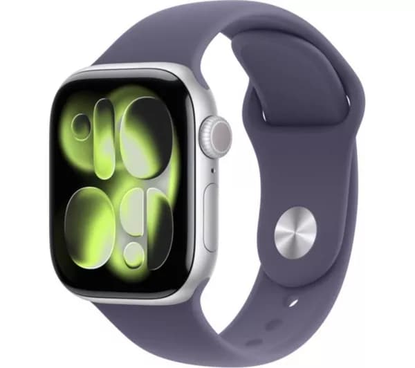 APPLE Watch Series 11 Cellular - 42 mm Silver Aluminium Case with Purple Fog Sport Band, S/M