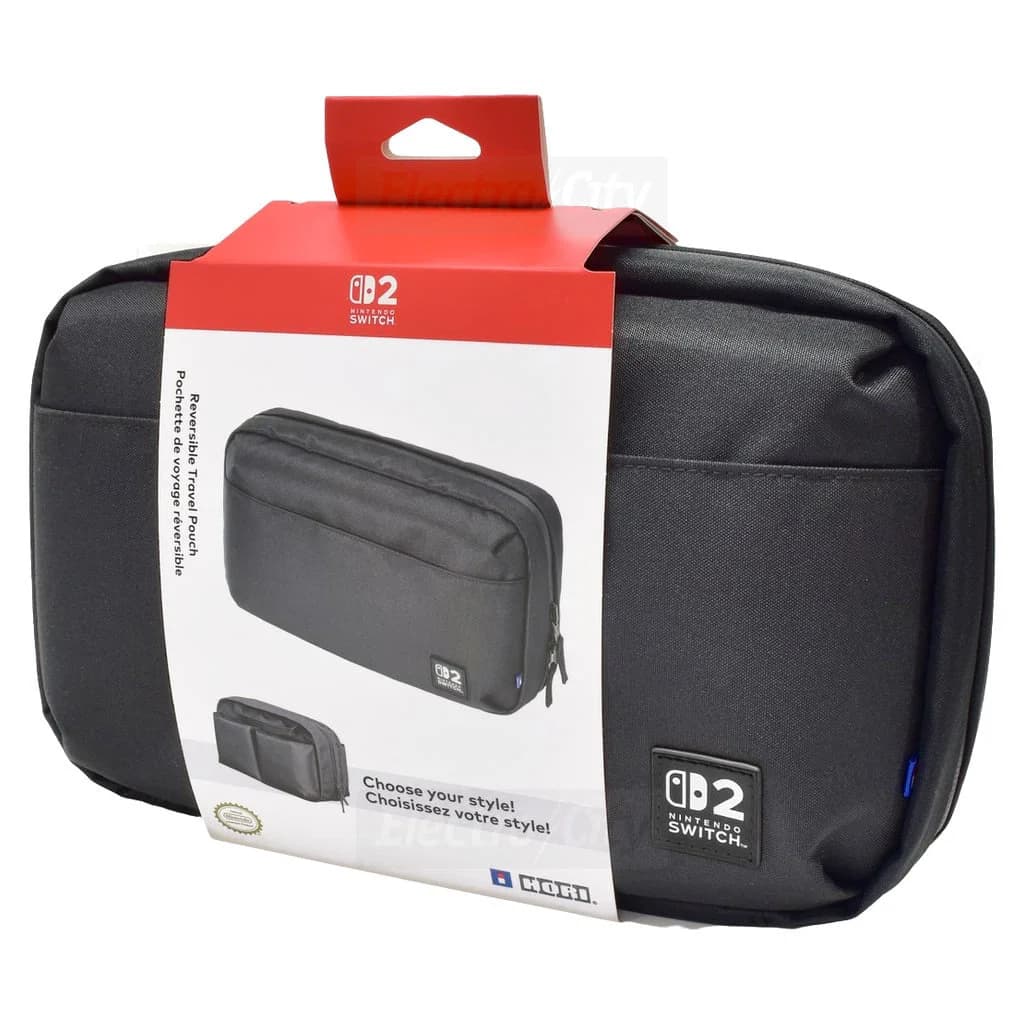 Nintendo Reversible Travel Pouch for Nintendo Switch | Black