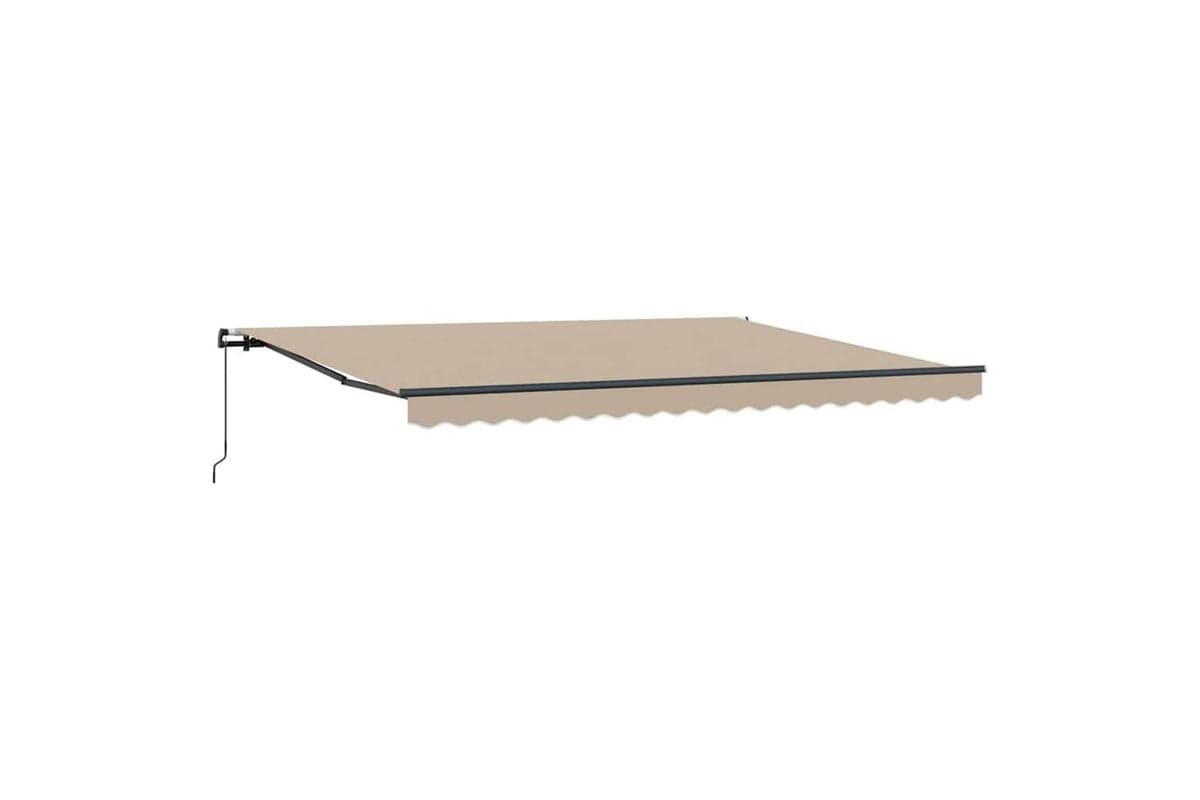 Vidaxl Retractable Awning Manual Beige 450 X 300 Cm Fabric