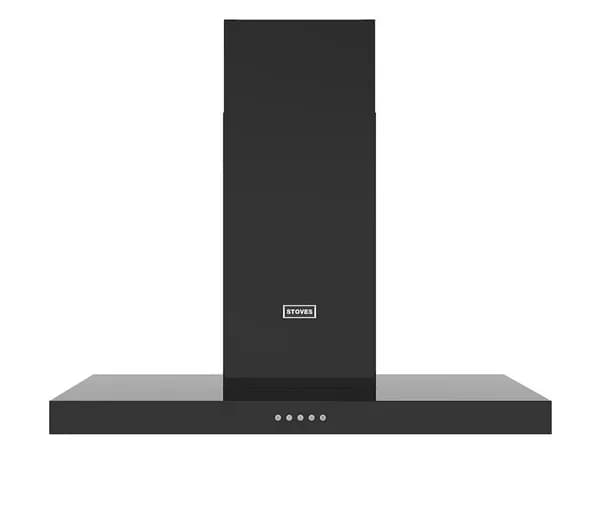 STOVES Sterling 100T Flat Chimney Cooker Hood - Black