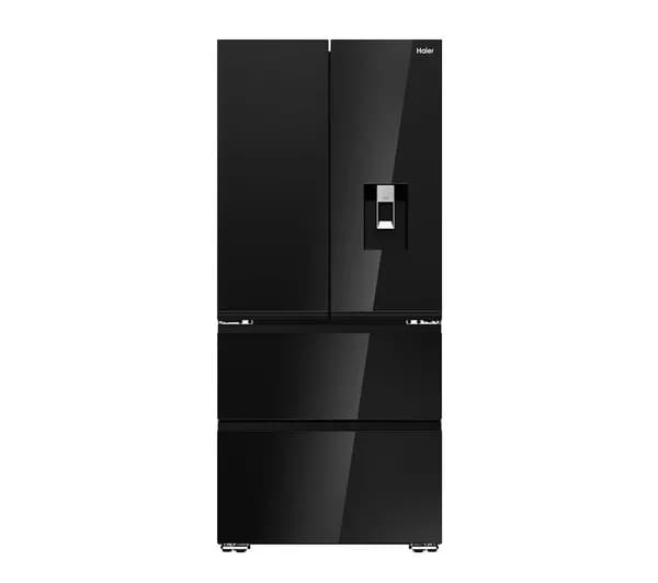 HAIER SpaceFit Series 7 HFKR7819DWGB Fridge Freezer - Obsidian Black Glass