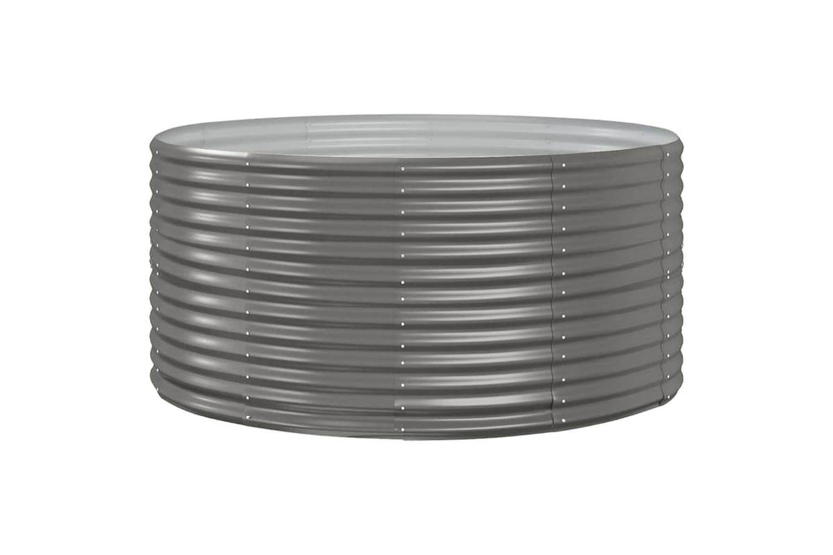 vidaXL 319089 Garden Raised Bed Grey 140x140x68cm Powder-coated Steel