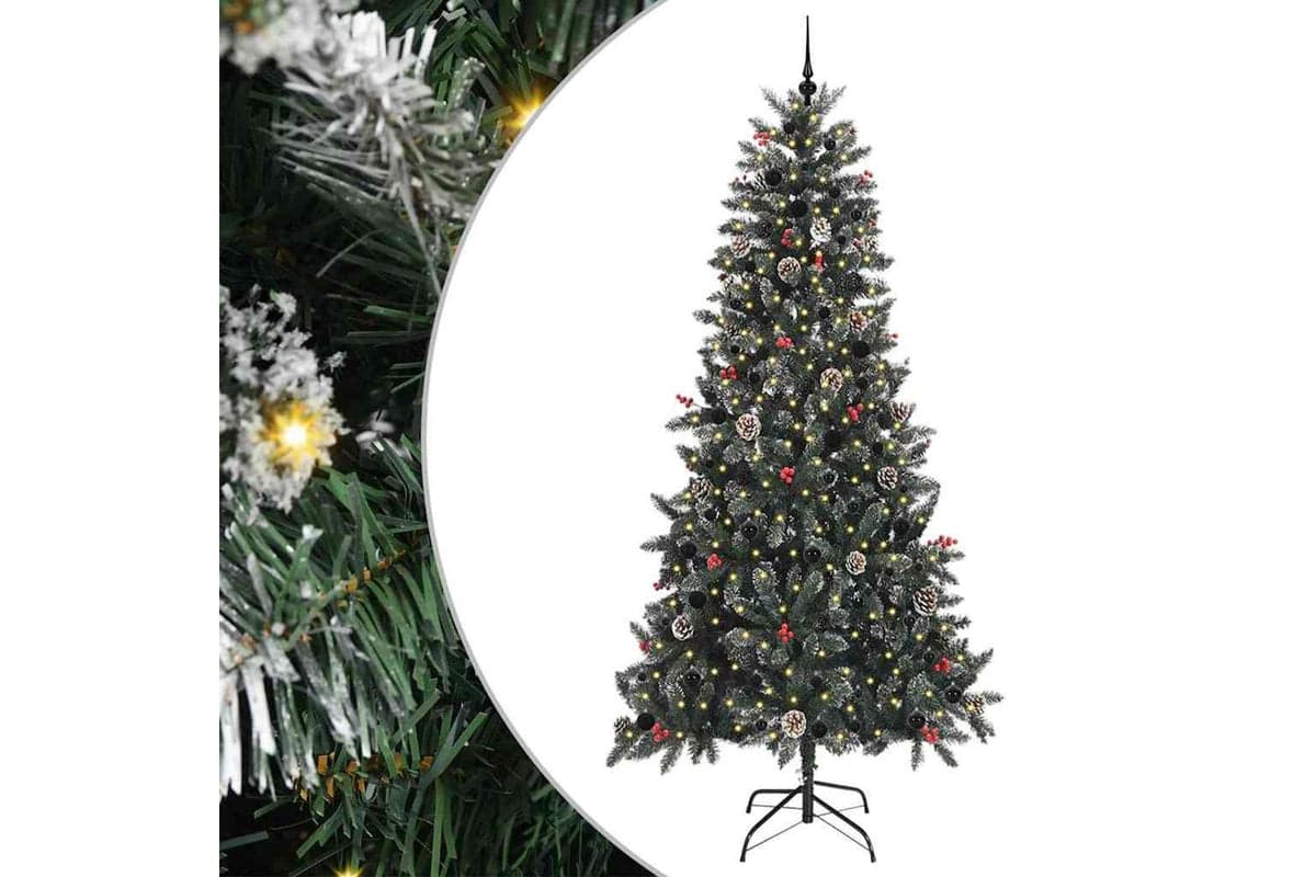 Vidaxl Artificial Christmas Tree With 300 Leds Green 96 X 96 X 240 Cm