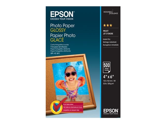 EPSON - photo paper - glossy - 500 sheet(s) - 102 x 152 mm - 200 g/m²