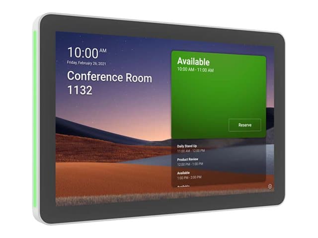 LOGITECH - Tap Scheduler Purpose-Built Scheduling Panel for Meeting Rooms - Video conferencing device - Certified for Microsoft Teams, Zoom Certified - white