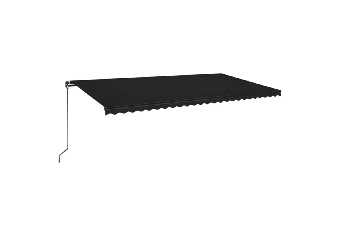 vidaXL 3069244 Manual Retractable Awning With Led 600x350cm Anthracite