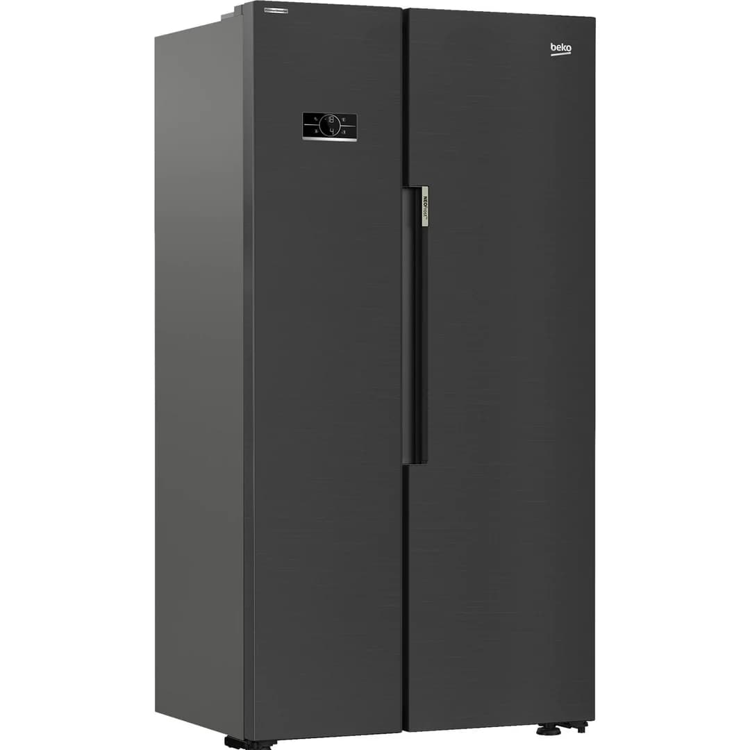 Beko American Fridge Freezer NeoFrost - Black Steel | ASL1442VPZ