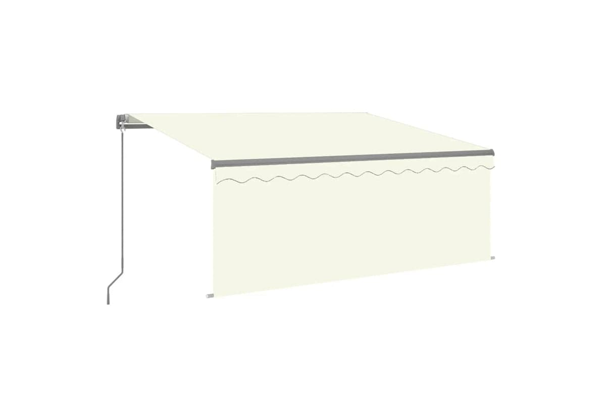 Vidaxl 3069402 Manual Retractable Awning With Blind&led 3.5x2.5m Cream