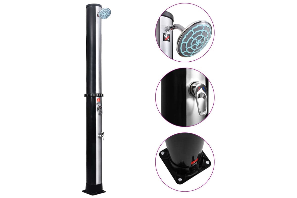 Vidaxl 92391 Outdoor Solar Shower With Shower Head And Faucet 40 L