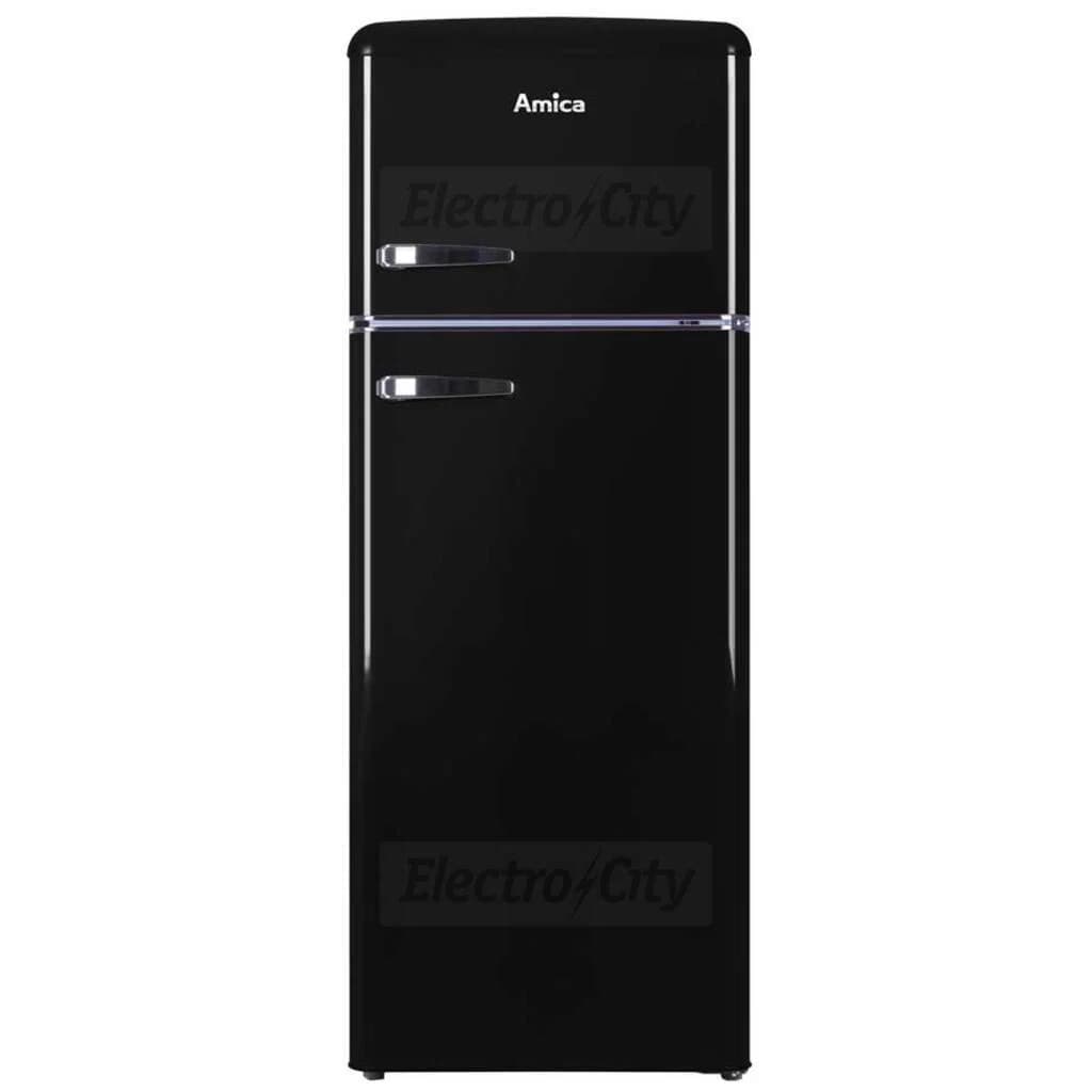 Amica 55cm Freestanding Retro Fridge Freezer | Black