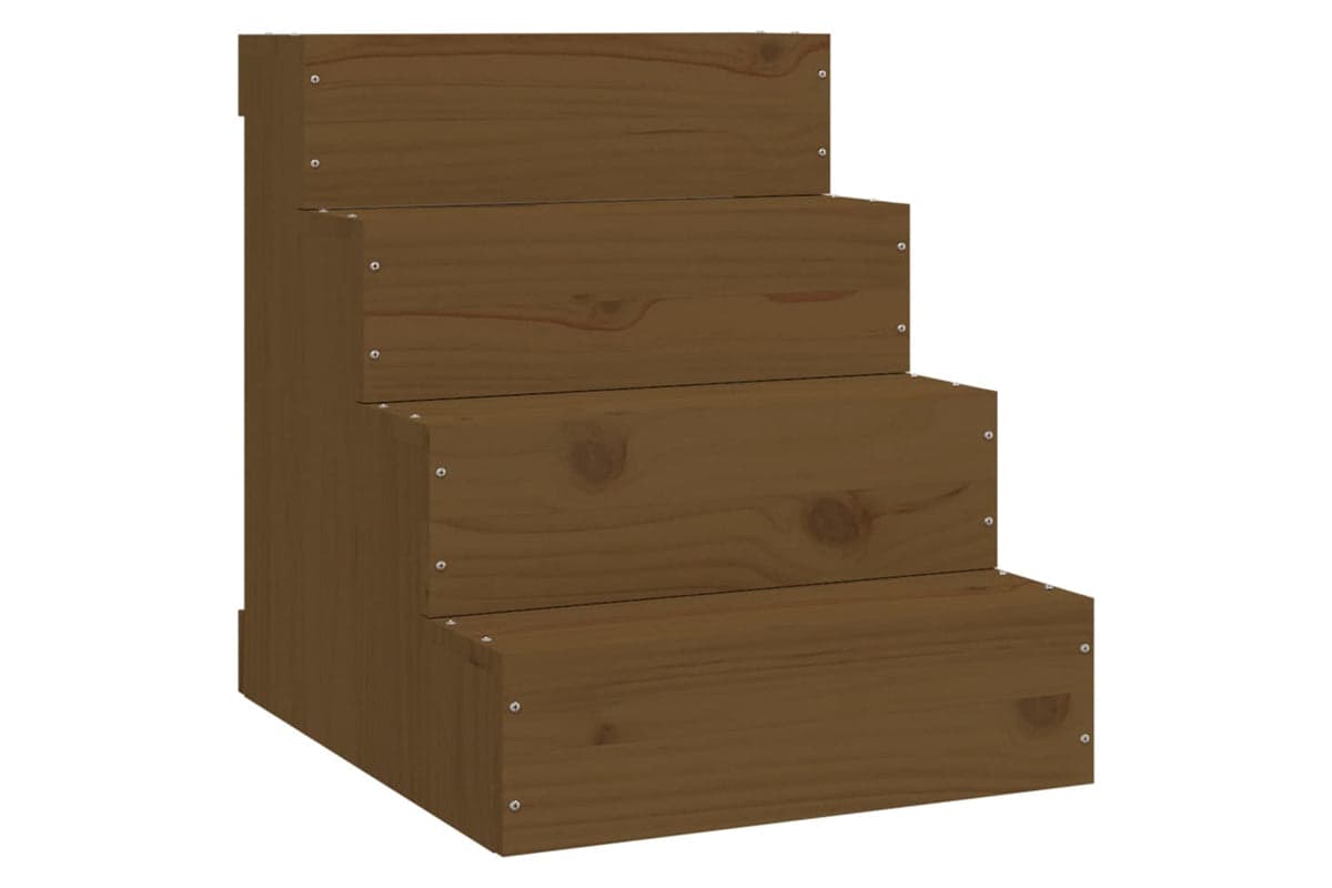 vidaXL 822469 Pet Stair Honey Brown 40x49x47cm Solid Wood Pine