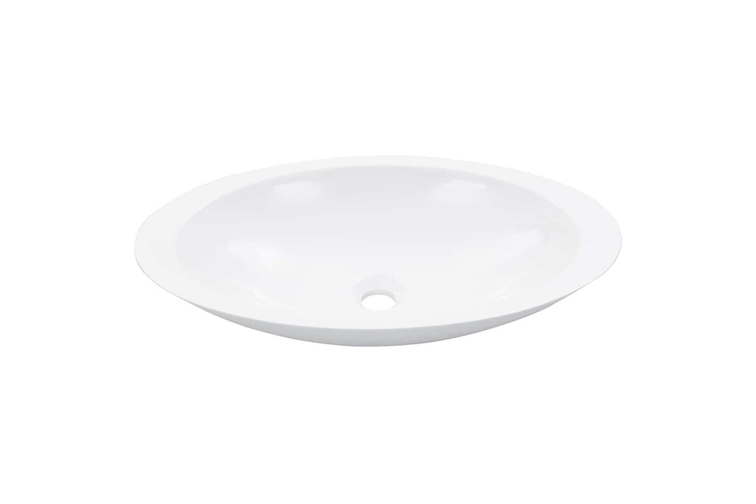 vidaXL 144069 Wash Basin 59.3x35.1x10.7cm Mineral Cast/marble Cast White