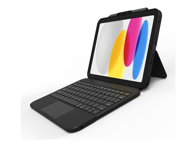 ZAGG - Tough Keys - keyboard and folio case (case) - with trackpad - QWERTY - UK - black - B2B Input Device