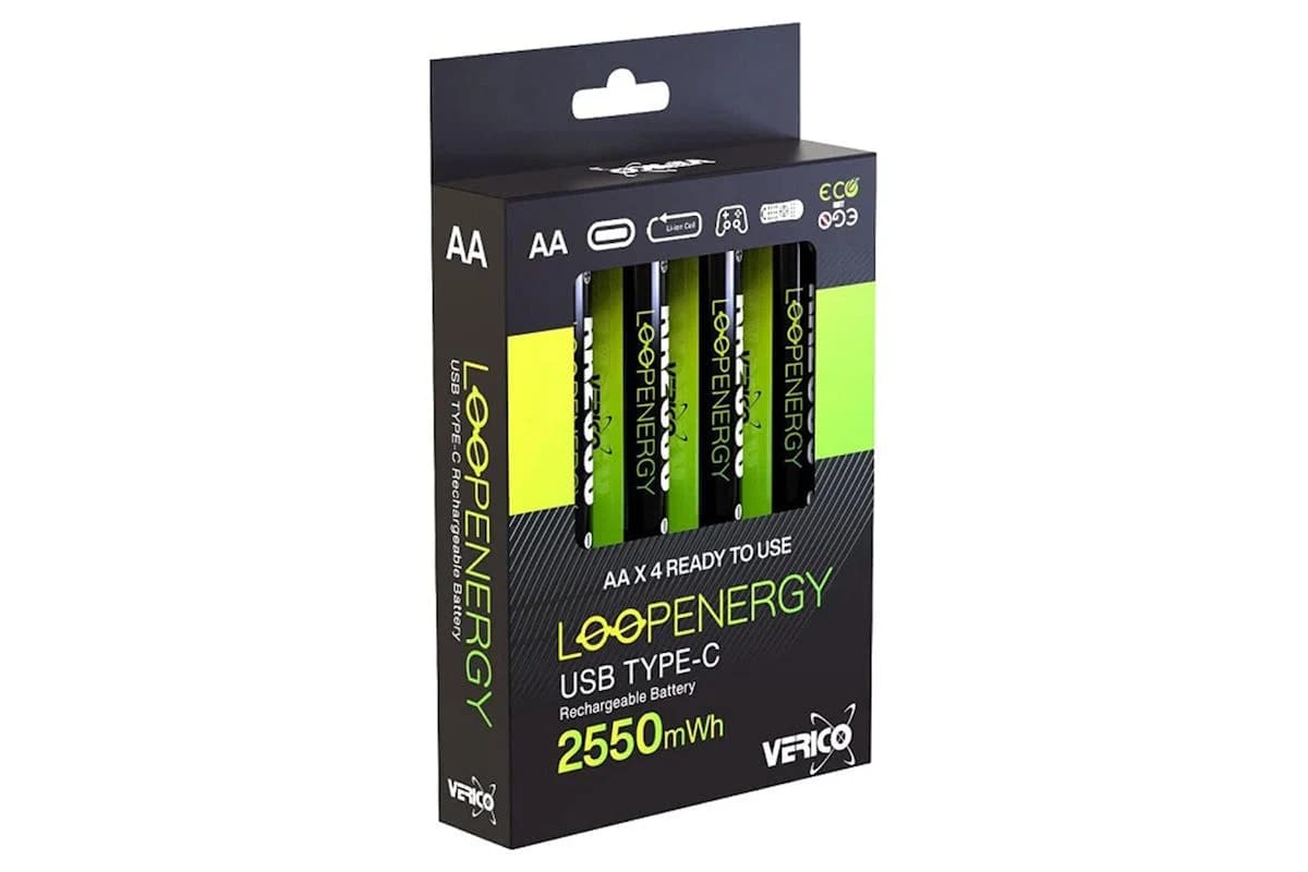 Verico LoopEnergy AA Rechargeable Battery | 4 Pack