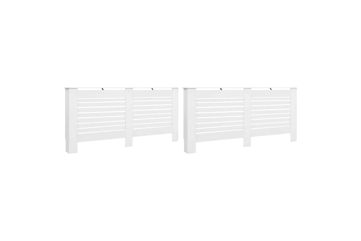 vidaXL 3051376 Radiator Covers 2 Pcs White 172x19x81.5cm Mdf